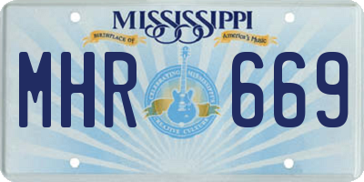 MS license plate MHR669