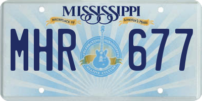 MS license plate MHR677
