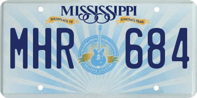 MS license plate MHR684