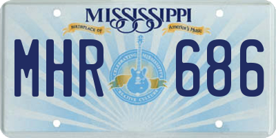 MS license plate MHR686