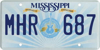 MS license plate MHR687