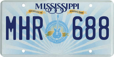 MS license plate MHR688