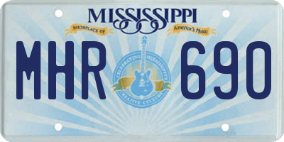 MS license plate MHR690