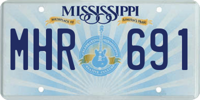 MS license plate MHR691