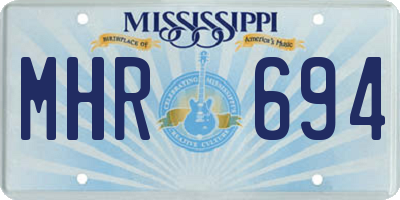 MS license plate MHR694