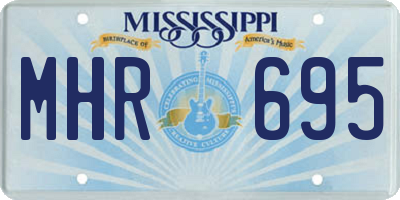 MS license plate MHR695