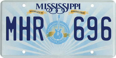 MS license plate MHR696