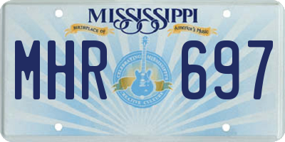 MS license plate MHR697