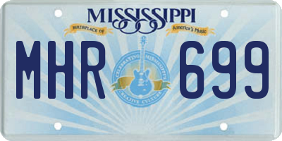 MS license plate MHR699