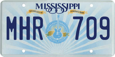 MS license plate MHR709