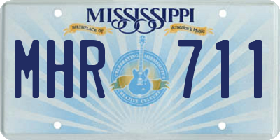MS license plate MHR711