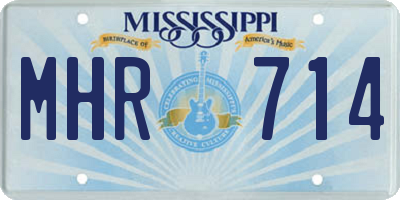 MS license plate MHR714