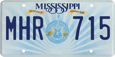 MS license plate MHR715