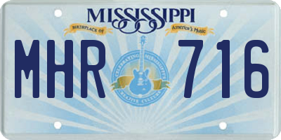 MS license plate MHR716