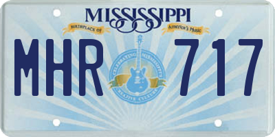 MS license plate MHR717