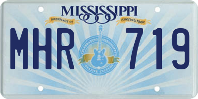 MS license plate MHR719