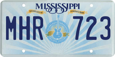 MS license plate MHR723