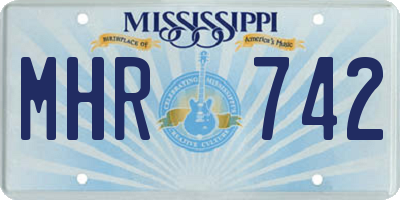 MS license plate MHR742