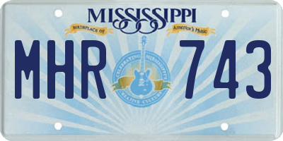 MS license plate MHR743
