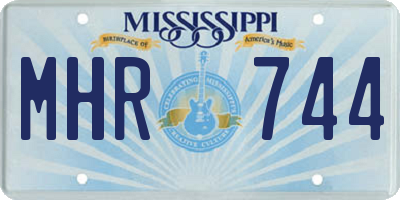 MS license plate MHR744