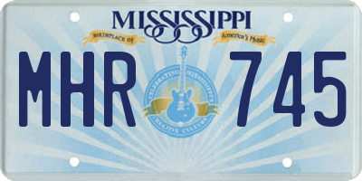 MS license plate MHR745