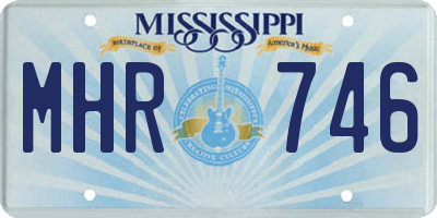 MS license plate MHR746