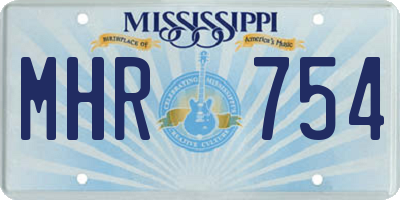 MS license plate MHR754