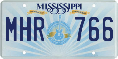 MS license plate MHR766