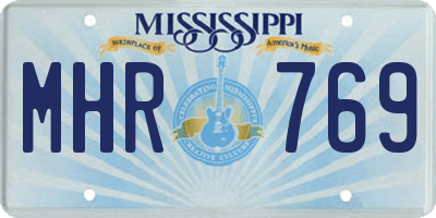 MS license plate MHR769