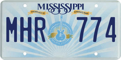 MS license plate MHR774