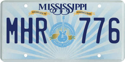 MS license plate MHR776