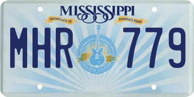 MS license plate MHR779