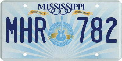 MS license plate MHR782
