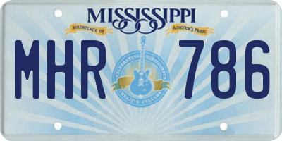MS license plate MHR786