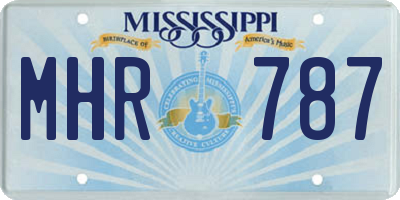 MS license plate MHR787