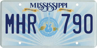 MS license plate MHR790