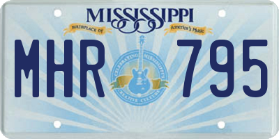 MS license plate MHR795
