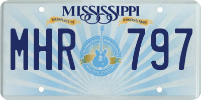 MS license plate MHR797