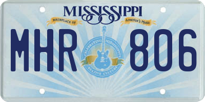 MS license plate MHR806