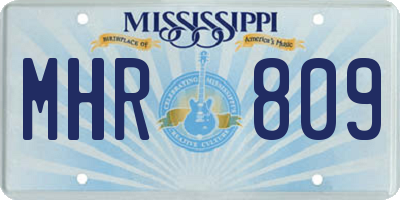 MS license plate MHR809