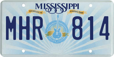 MS license plate MHR814