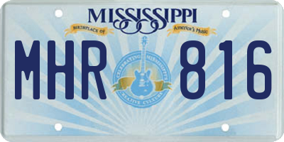 MS license plate MHR816