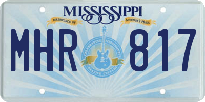 MS license plate MHR817