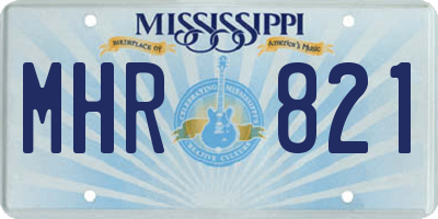 MS license plate MHR821