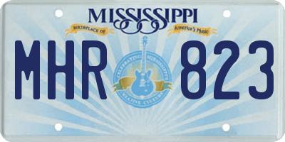 MS license plate MHR823