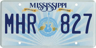 MS license plate MHR827