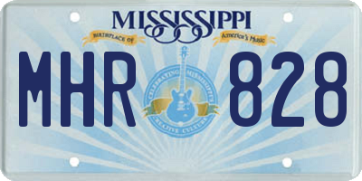 MS license plate MHR828