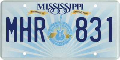 MS license plate MHR831