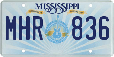 MS license plate MHR836