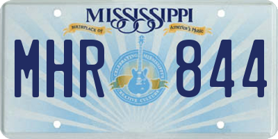 MS license plate MHR844